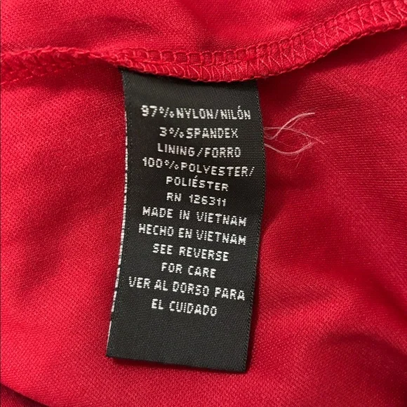 Ronni Nicole Red Lace Long Sleeve Dress size Medium - Picture 8 of 8